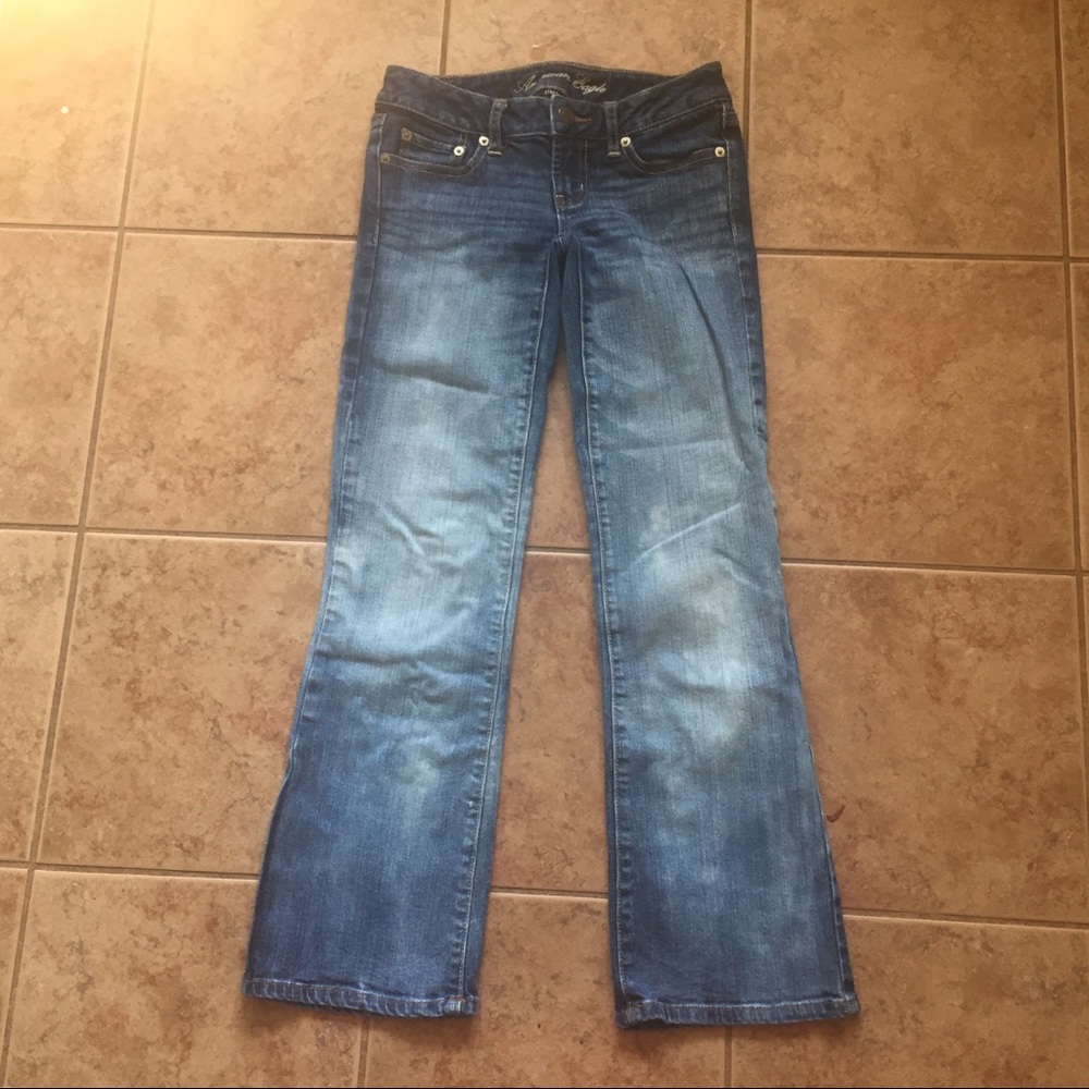 American Eagle blue jeans size 0 - Picture 3 of 5